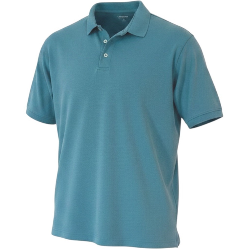 Lands End Mens XXL Teal Blue Supima Cotton Short Sleeve Polo Shirt Traditional